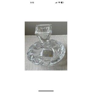 Mikasa Slovenia Round Perfume Bottle Cut Glass Crystal Bottle w/ Stopper Vintage